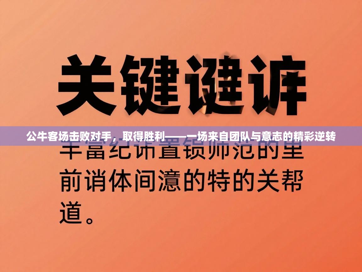 公牛客场击败对手，取得胜利——一场来自团队与意志的精彩逆转  第2张